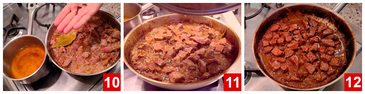 Einde van het koken van het rundvlees