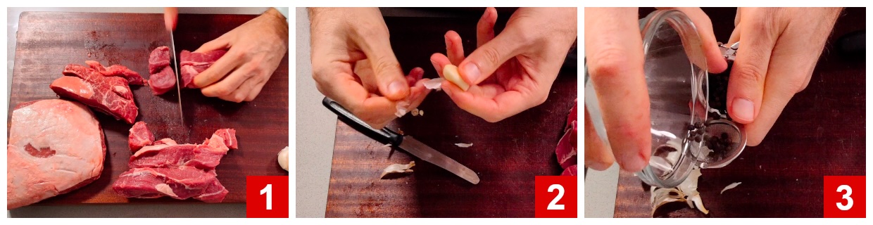 Preparing the ingredients